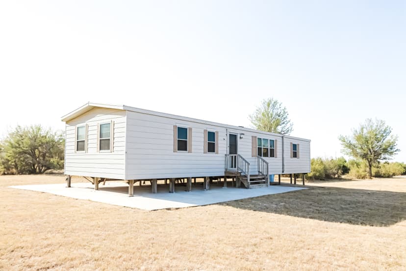 Casa móvil en un paisaje pintoresco de Texas